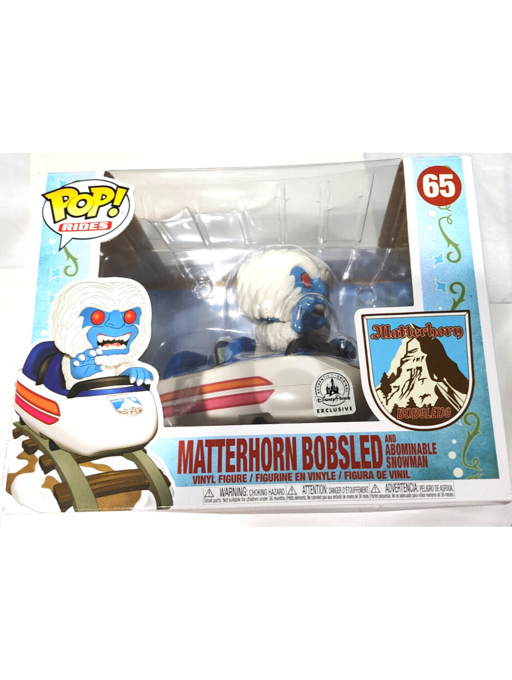 Funko Pop Rides 65 Disney Parks Matterhorn Bobsled Abominable Snowman NIB